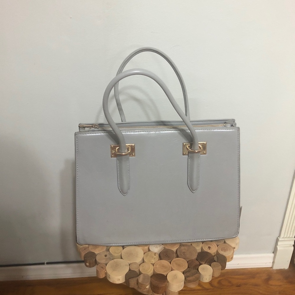 H&M purse in grey with gold hardware